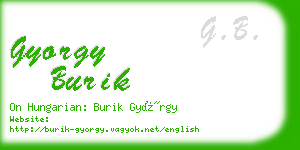 gyorgy burik business card